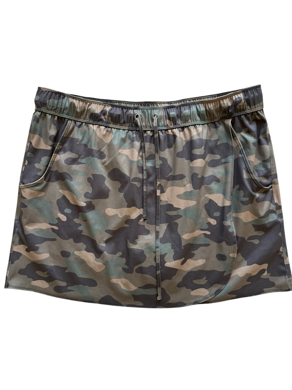 Camouflage Drawstring Women’s Skort - Green Camo